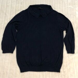 Van Heusen Navy Lightweight Collared Sweater